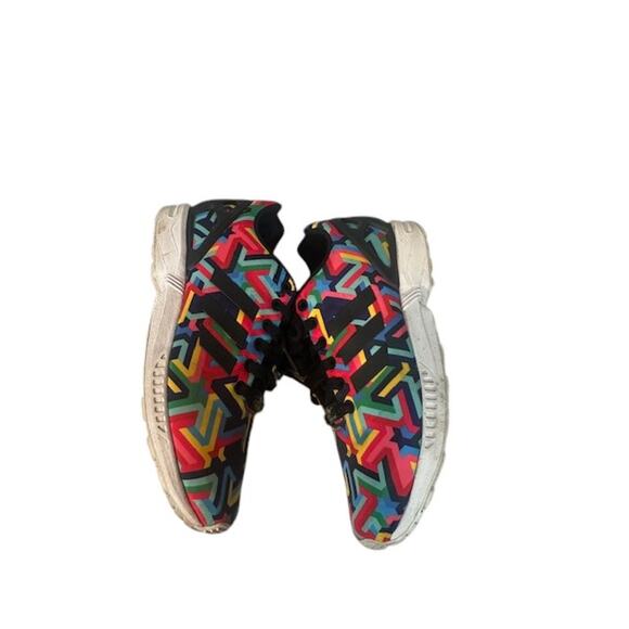 Adidas ZX Flux Rainbow Multi Color Lace Up Low Top Sneakers Mens Sz 7 - Picture 8 of 10
